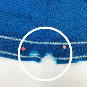 裾の擦り切れ穴の修理のサムネイル